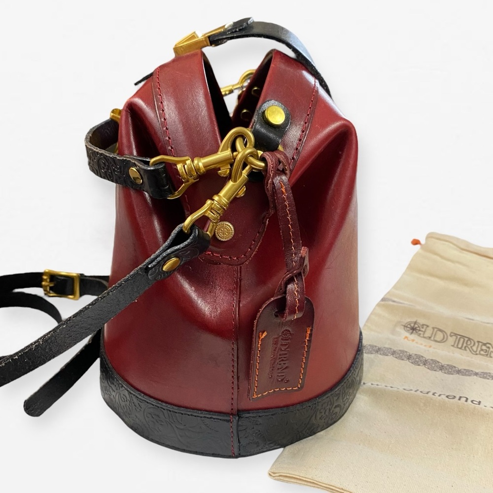 Old Trend Women's Burgundy and Black Crossbody Bag - Picture 7 of 14